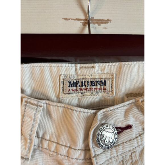 Mek Denim Men's Beige Jeans New York Bootcut Size 33 x 32 100% Cotton - Picture 5 of 8